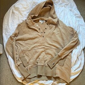 Buckle Women's Cowl Neck Sweater in Warm Tan